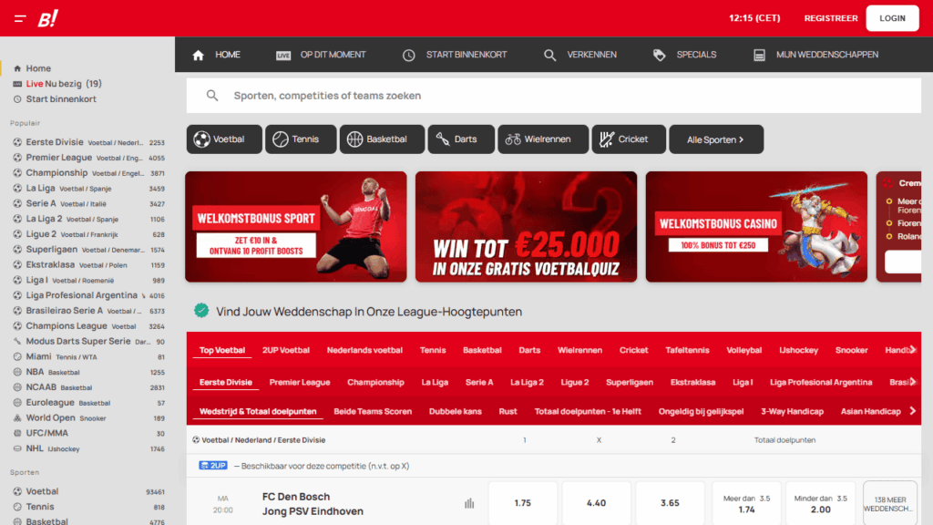 Bingoal bookmaker zonder Cruks voor voetbalweddenschappen