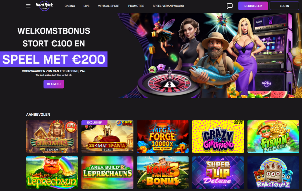 Hard Rock Casino online casino met meerdere welkomstbonussen