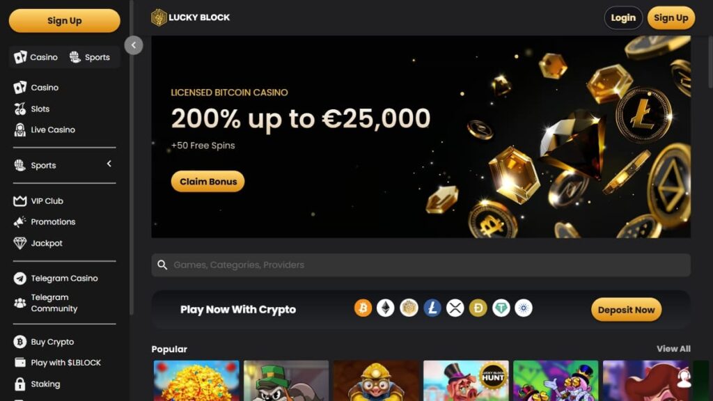 Luck Block - gokken zonder cruks met Telegram