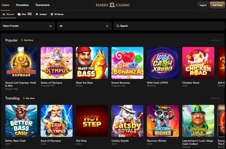 gameslibrary van Harry Casino