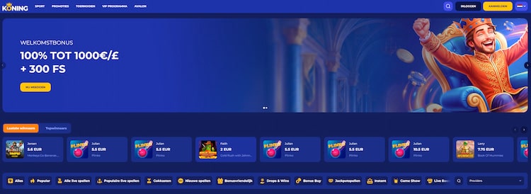 Koning casino welkomstbonus pagina