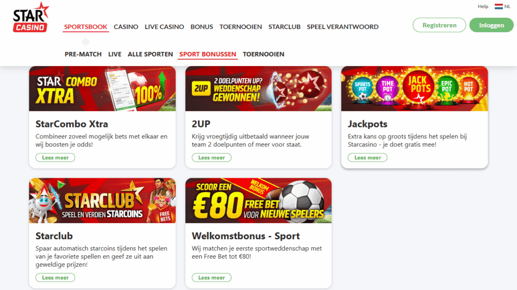 Beste online casino België - Starcasino met uitgebreide sportbonussen