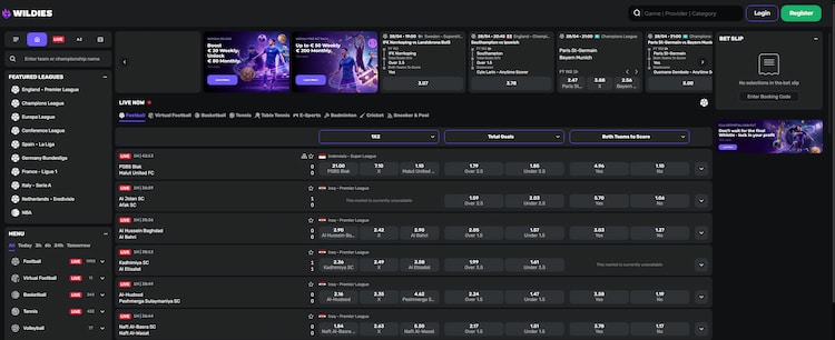 Wildies sportsbook overzicht
