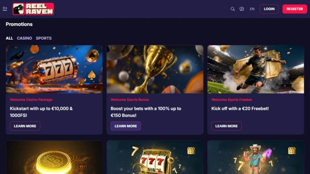 reelraven casino en sport promoties