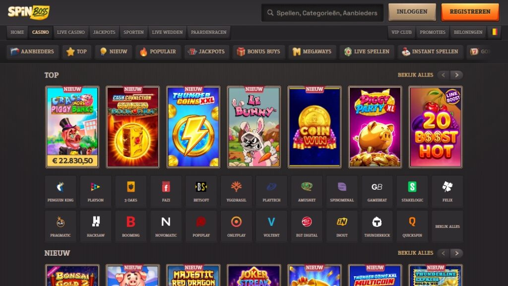 spinboss casino page