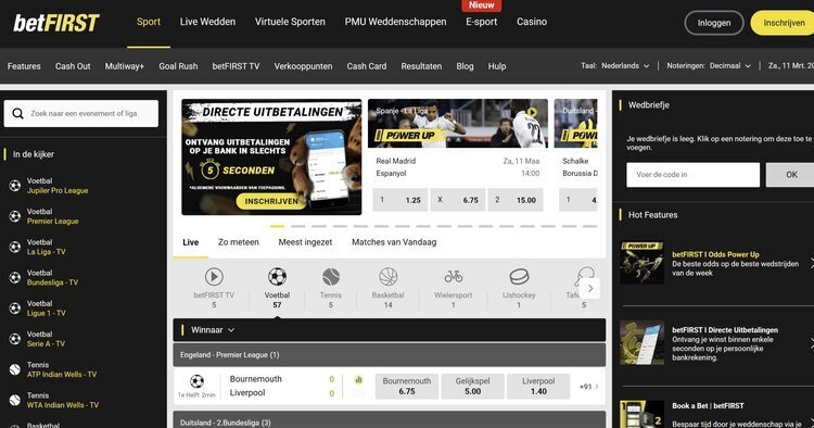 betFIRST Belgische bookmaker met Belgisch voetbal focus
