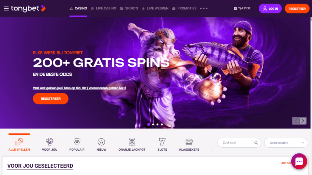 TonyBet – online casino roulette homepagina
