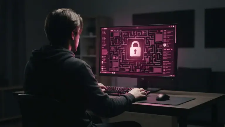 Gamer bij een scherm met een geblokkeerde uitbetaling en risico op illegale goksites